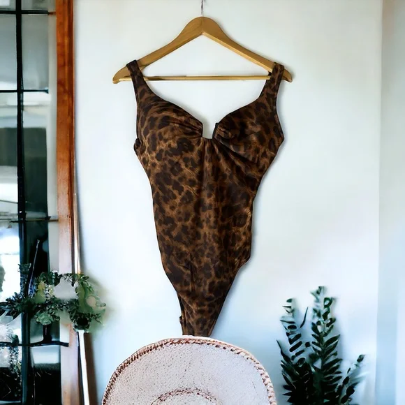 Miraclesuit Brown Leopard One Piece Swimsuit - Picture 2 of 4